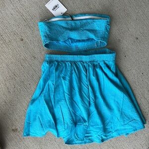 Vibrant Blue Fabric Material